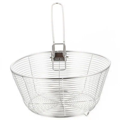  Fry Basket Stainless Steel Frying Deep Fryer with Handle French Fries Baskets - Image 1 of 4