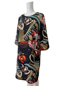 M&S Collection Dress Size Medium 14 Navy Floral Womens Tunic NEW EU42 RRP £25 - Picture 1 of 13