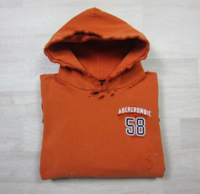 Abercrombie & Fitch Hoodie Mens (XL) Sweatshirt Oversized Vintage Orange 90s Y2K - Image 1 of 4