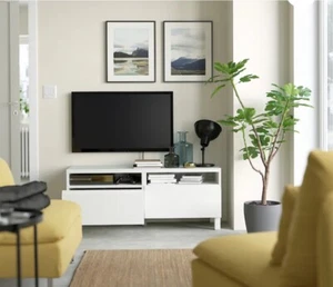 TV-Bank/ TV- Lowboard mit Schubladen - Weiß - Bild 1 von 2