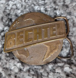 Dyna Buckle BECHTEL Gürtelschnalle Vintage massiv Messing Made in USA - Bild 1 von 8