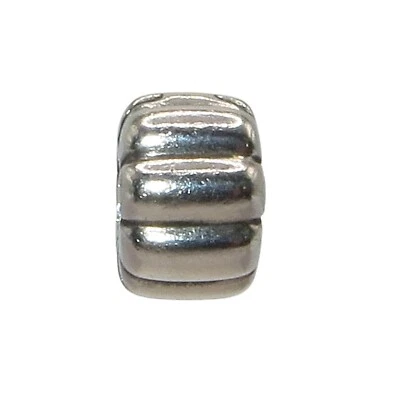 Pandora Ribbed Sterling Silver Clip Charm 790163 - Image 1 of 4