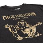 True Religion Loungewear Buddha Guitar Logo Black/Gold  T-Shirt Men's Large EUC