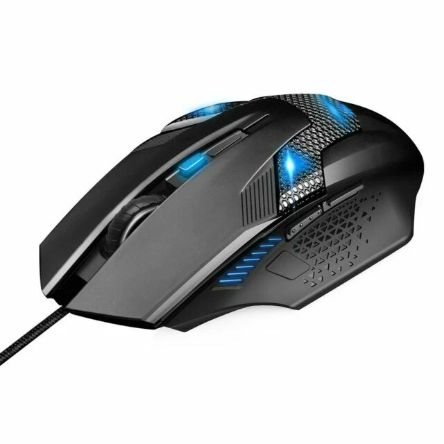 TECKNET Wired Gaming Mouse, 8000 DPI Adjustable Optical Sensor USB Black  - Image 1 of 1