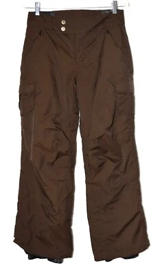 Columbia Titanium Omni Tech Brown Nylon Insulated Womens Ski Snow Pants Size S - Image 1 of 4