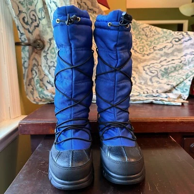 Lauren Ralph Lauren Quinly Azul Nylon Esquimal Esquí Nieve Invierno Botas Para Mujer 5.5 B Foto 1 de 4