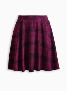 Falda a Cuadros Torrid Mini Studio Luxe Ponte Línea A Púrpura 2 2X 18 20 #41473 - Imagen 1 de 4