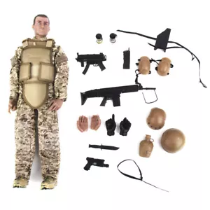 1/6 12 "Figura de acción soldado de fuerzas especiales uniforme de camuflaje accesorios" - Imagen 1 de 12