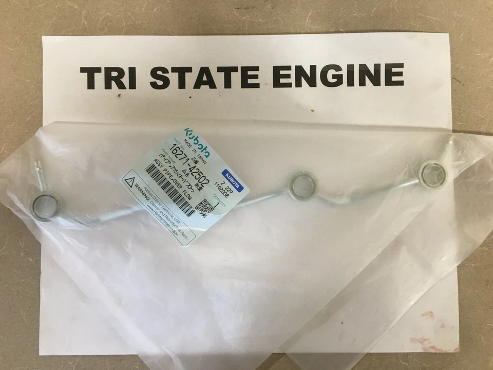Genuine Kubota Engine Fuel Overflow Pipe Assembly 16271-42502 V1505 V1305