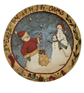 Linda Spivey ""Have a Holly Jolly Christmas"" 2007 lizenziert 6" Schneemänner Teller - Bild 1 von 2