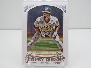 RICKEY HENDERSON 2014 TOPPS GYPSY QUEEN WHITE FRAME SP!- ATHLETICS!!