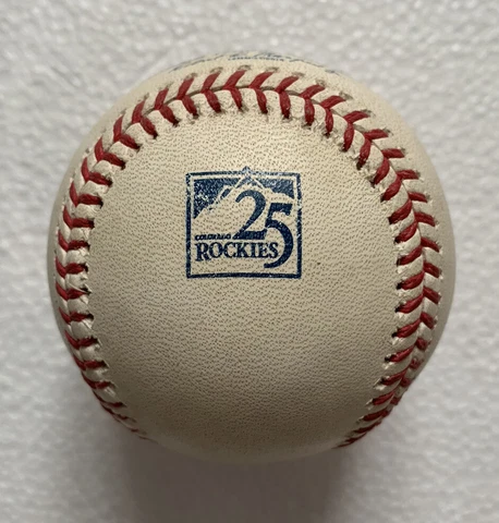 Colorado Rockies 25th Anniversary Official MLB Baseball Game-Used Cover