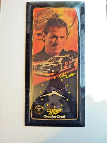 Vintage NASCAR Rusty Wallace Lg. Jebco Miller Genuine Draft Beer  24" x 11"Clock Cover