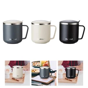 Coffee cups made of stainless steel, easy to close, with handle and lid - Picture 1 of 16