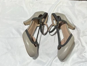 Journee Collection Olina Heels Mary Jane Pumps w T-Strap Gray Size 10 - Picture 1 of 11