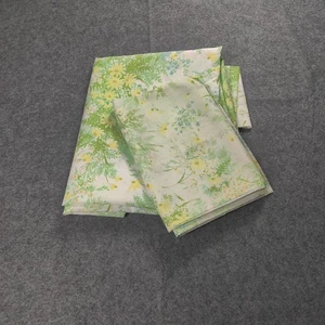 Vtg Springmaid Percale Full Sheet And Pillowcase Floral Fern 70s - Picture 1 of 12