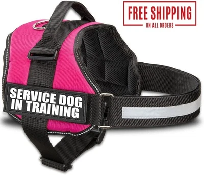 Industrial Puppy Emotional Support Vest Harness with Hook, Loop Straps and Ha - Image 1 of 4