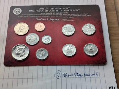 2023 Uncirculated Coin Set US Mint - No Box - Free Shipping - 23RJ - Image 1 of 2