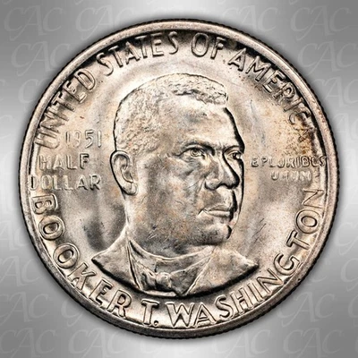 1951-S Booker T Washington Commemorative Half Dollar CACG MS-66 - Image 1 of 4