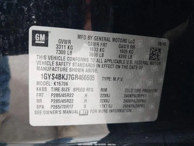 Used A/C Condenser fits: 2016 Cadillac Escalade 5.3L opt L83 Grade A - Imagem 1 de 4