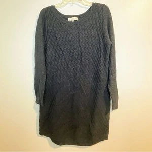 LOFT Navy Blue Textured Sweater Wool blend Dress - Picture 1 of 7
