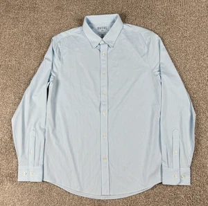 Rhone Commuter Shirt Mens Large Blue Striped Long Sleeve Button Up Slim Fit - Picture 1 of 9