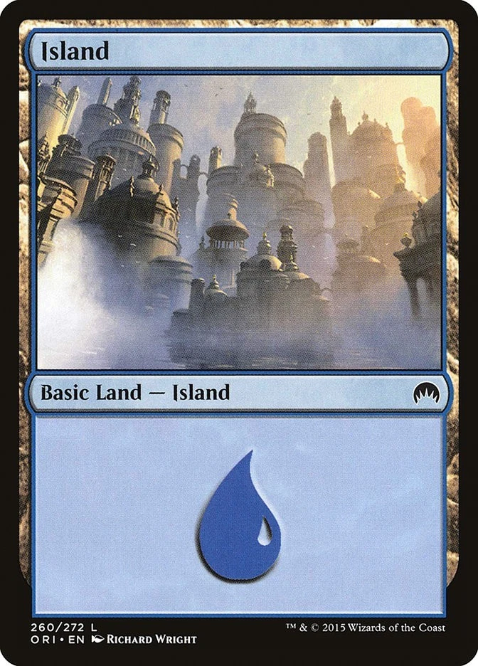 Island #260 4x FOIL ORI MTG Magic Origins Basic Land MINT blue - Image 1 of 1