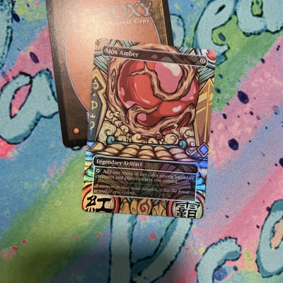 DIY  Mox Amber Full Art Foil Mtg Play Test Card  - Image 1 of 2