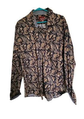 Consequence Shirt Men's XL Slim Fit Paisley Long Sleeve Button Up - Image 1 of 4