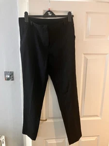 Women’s New Look Straight Leg Black Trousers, Size 12. - Picture 1 of 10
