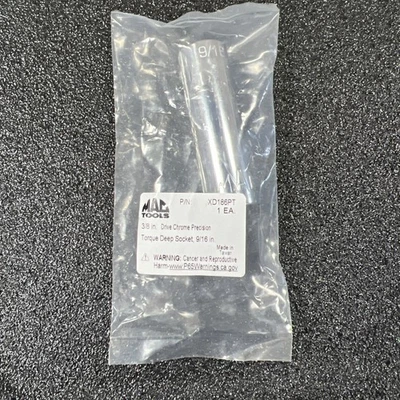 Mac Tools 3/8 Drive 9/16 Chrome Deepwell Pt Socket Xd186pt - Image 1 of 2