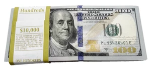 One U.S. $100 Dollar Bill From A New BEP PACK, UNCIRCULATED - Picture 1 of 15