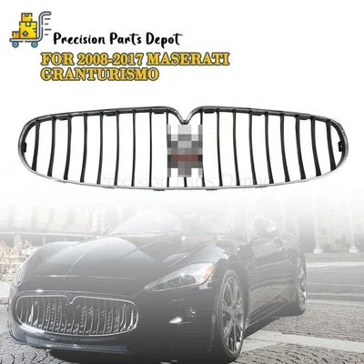 NEW Black+Plating Front Bumper Grill Fits 2008-2017 Maserati GranTurismo - Image 1 of 4