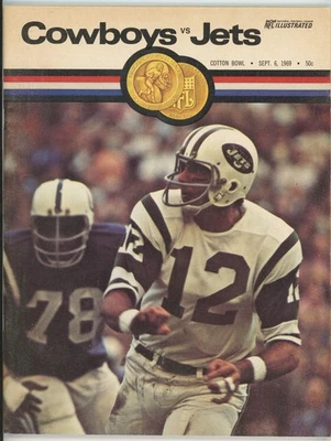 9/6/69 Dallas Cowboys at New York Jets AFL Game Program - Image 1 of 3