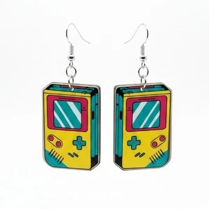 Retro Game Boy Ohrringe Nostalgie Hänger Ohrhänger Schmuck Geschenk - Bild 1 von 2