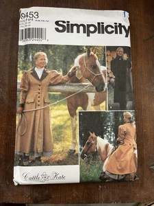 Simplicity Costume Pattern Cattle Kate 9453 Western Core Equestrian Coat Uncut - Picture 1 of 2