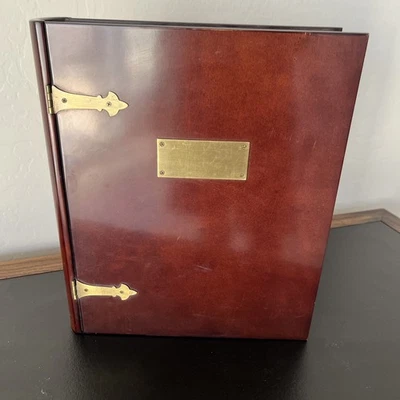 Vtg ‘91 Bombay Company Wood Memory Keepsake Box Brass Plate & Hinge - Image 1 of 4