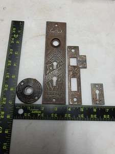 eastlake Türbeschlag Antik Schlüssel Schloss Türknauf Platten - Bild 1 von 11