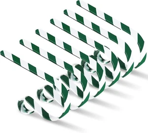 Porta Calze Natalizie per Mantello Set di 6, Calza Bastone Caramelle Regolabile  - Foto 1 di 2