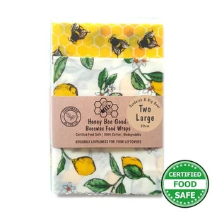 Honey Bee Good Beeswax Wraps - Sandwich & Big Bowl 2er Pack - Zitronenbienen - Bild 1 von 1