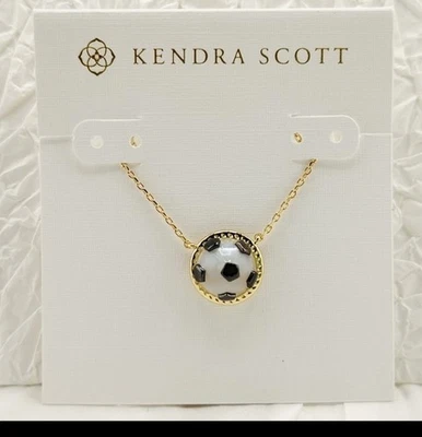 Kendra Scott Fútbol Oro Corto Colgante Collar Marfil Madreperla Foto 1 de 4