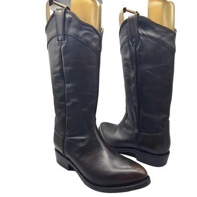 Frye boots Billy Daisy Pull-On Leather black/ brown Western Women's sz 7 new - Image 1 of 4