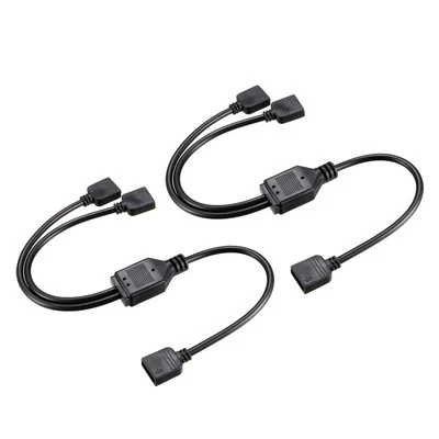 Cable divisor ARGB de 2 piezas de 3 pines para tiras de luz LED 5050 3528 conector hembra Foto 1 de 4
