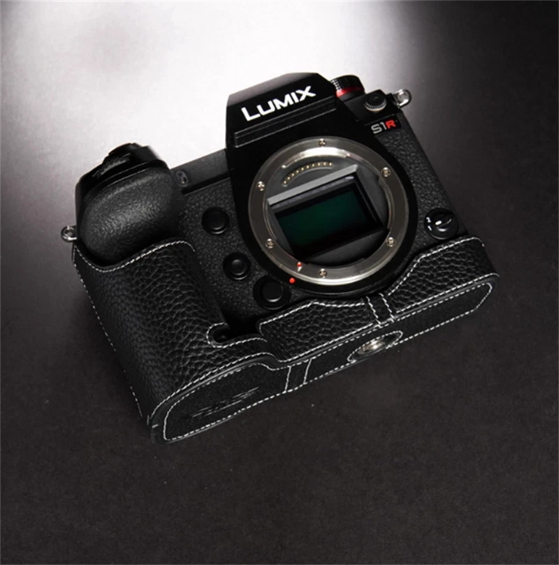 Handmade Panasonic LUMIX S1 S1R Leather Half Case Bag Camera Retro Cover Insert - Image 1 of 4