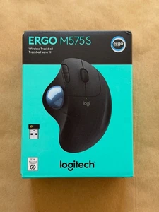 NEW LOGITECH ERGO M575S WIRELESS TRACKBALL COLOR: BLACK 910-007026 FAST SHIPPING - Picture 1 of 5