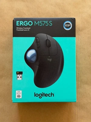 NEW LOGITECH ERGO M575S WIRELESS TRACKBALL COLOR: BLACK 910-007026 FAST SHIPPING - Image 1 of 4
