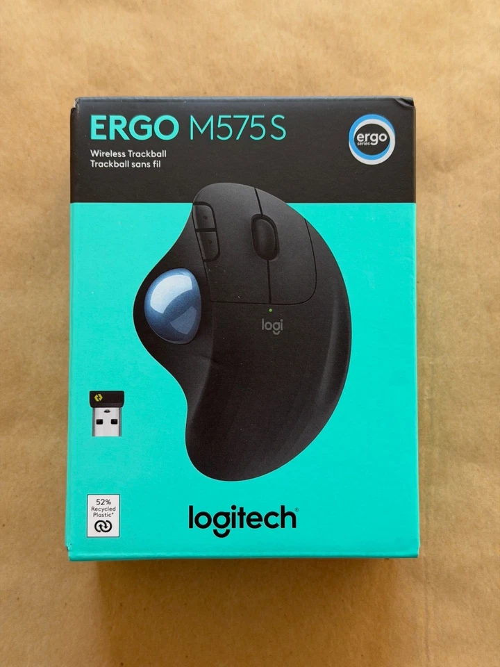 NEW LOGITECH ERGO M575S WIRELESS TRACKBALL COLOR: BLACK 910-007026 FAST SHIPPING - Image 1 of 4