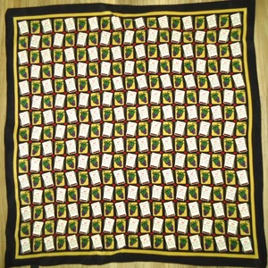 Vtg Made In Korea Women's 100% Silk Scarf Hand Rolled Size-21x20 in - Picture 1 of 7