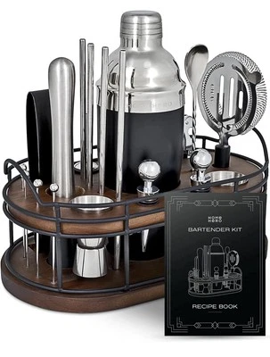 Home Hero 22 Piece Bartender Kit with Stand Cocktail Set Stainless Steel - Image 1 of 4