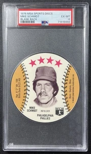MIKE SCHMIDT PSA 6 1976 MSA SPORTS DISCS BASEBALL BLANK BACK 468 - Picture 1 of 2